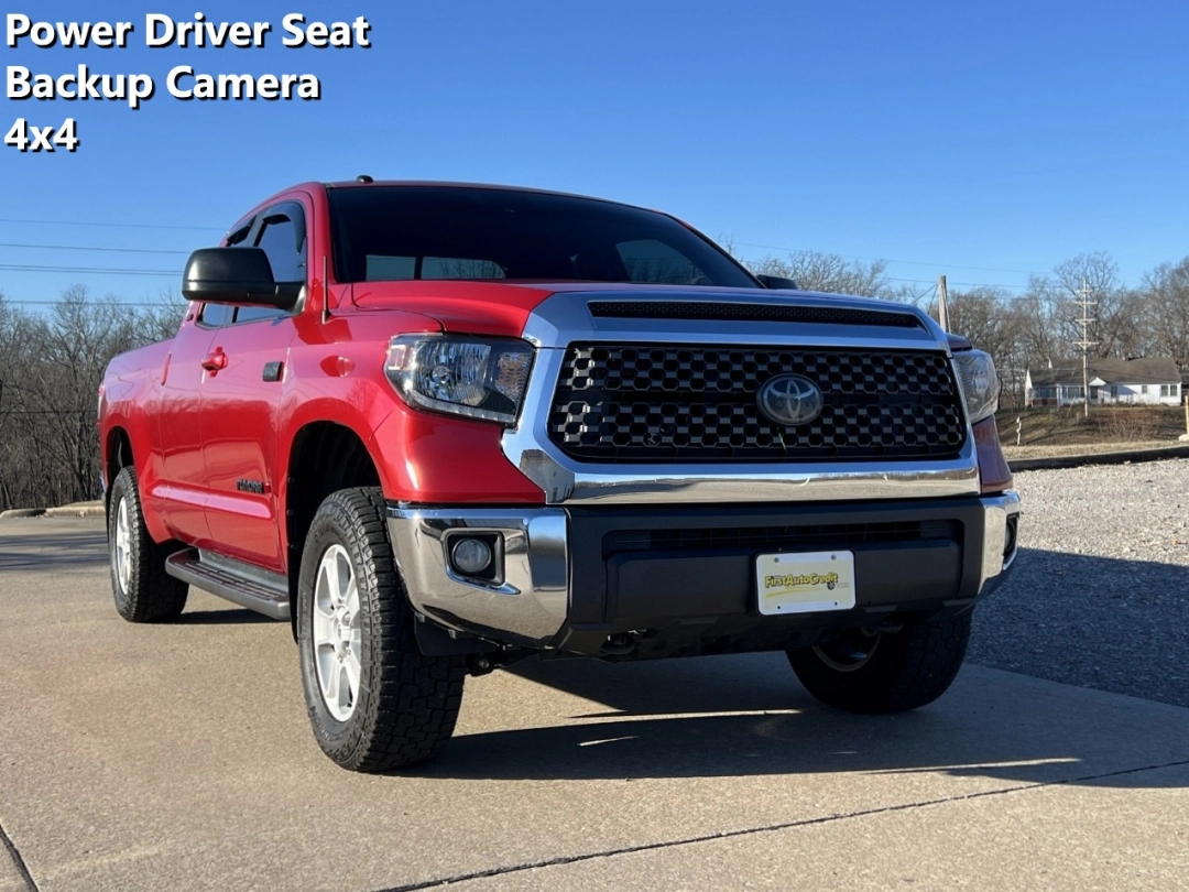 Red 2018 Toyota Tundra SR5 Double Cab 5.7L 4WD Pickup Truck Four-Wheel Drive Automatic