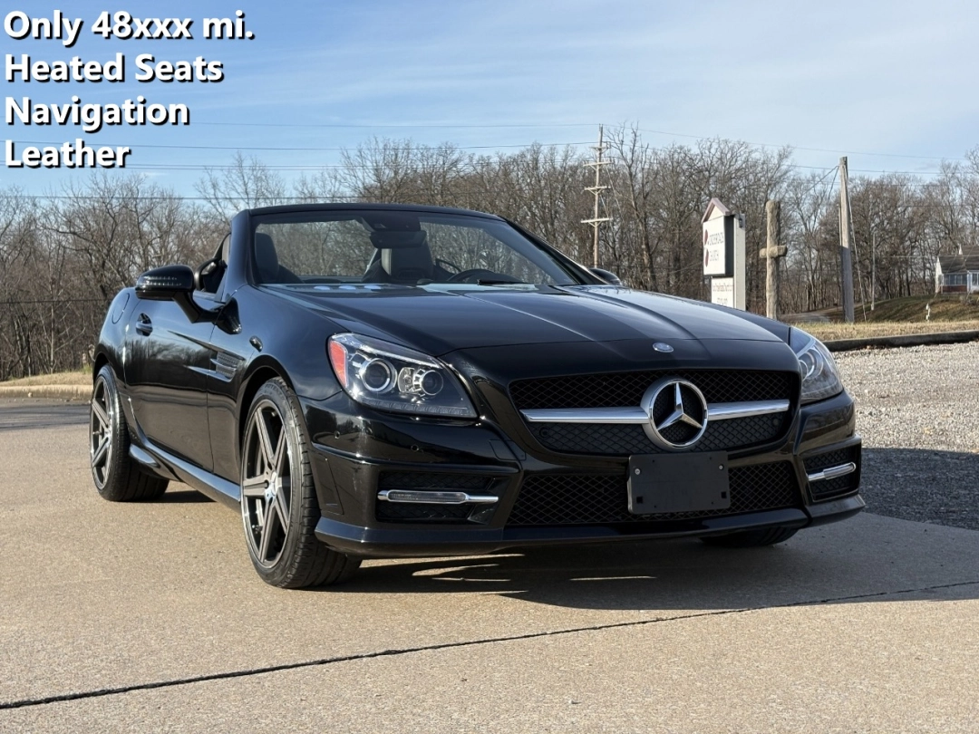 Black 2014 Mercedes-Benz SLK 350 Convertible Rear-Wheel Drive Automatic